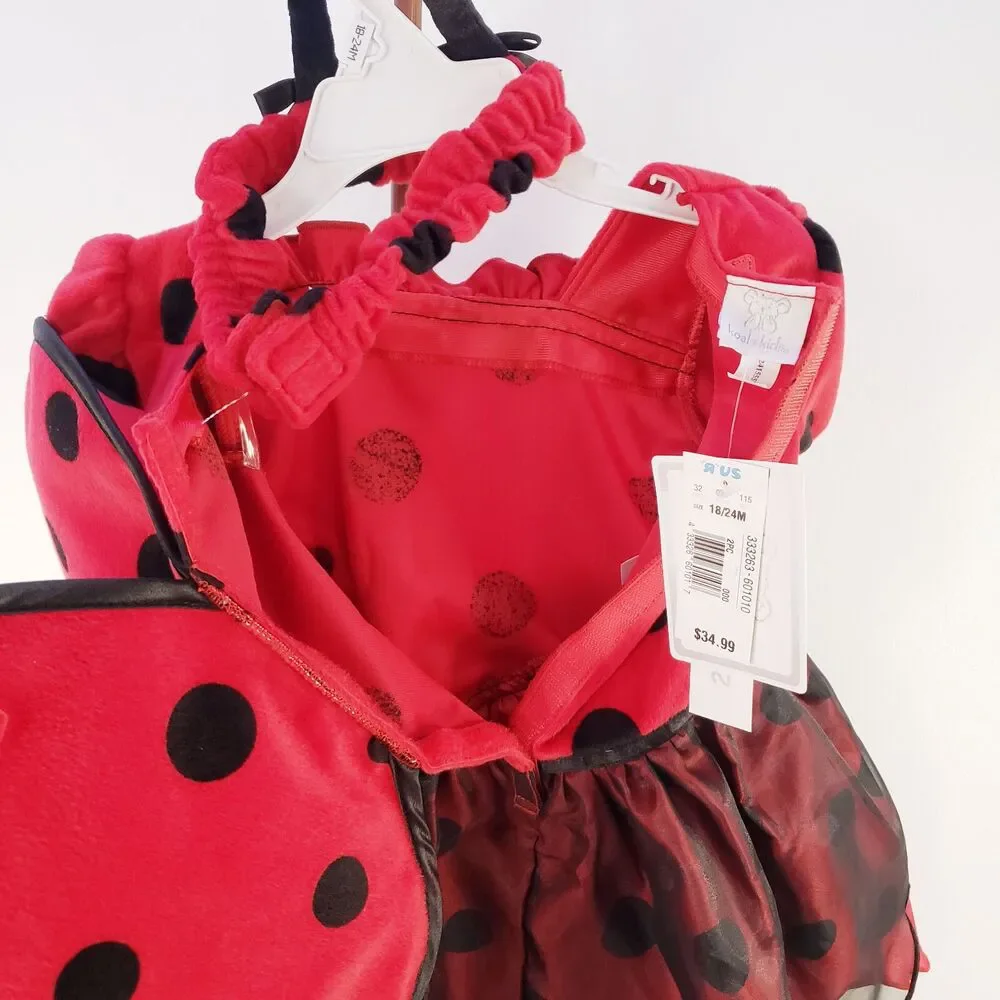 Koala Kids Lady Bug Infant Baby Halloween Costume Dress Headband 18-24 Months